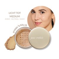jane iredale Amazing Base Loose Mineral Powder Amber met neutraal warme ondertoon voor lichte tot medium huidtinten