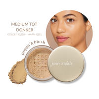 jane iredale Amazing Base Loose Mineral Powder Golden Glow met warmgele ondertoon voor medium tot donkere huidtinten