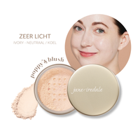 jane iredale Amazing Base Loose Mineral Powder Ivory met neutraal koele ondertoon voor zeer lichte huidtinten