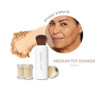 jane iredale Powder Me SPF 30 Refill Brush Golden voor minerale zonnebescherming over make-up met een medium tot donkere teint