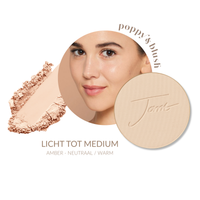 jane iredale PurePressed Base Mineral Foundation Refill Amber met neutraal warme ondertoon voor lichte tot medium huidtinten