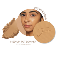 jane iredale PurePressed Base Mineral Foundation Refill Golden Tan met warme ondertoon voor medium tot donkere huidtinten