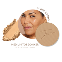 jane iredale PurePressed Base Mineral Foundation Refill Latte met neutraal warme ondertoon voor medium tot donkere huidtinten