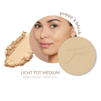 jane iredale PurePressed Base Mineral Foundation Refill Warm Sienna met warmgele ondertoon voor lichte tot medium huidtinten